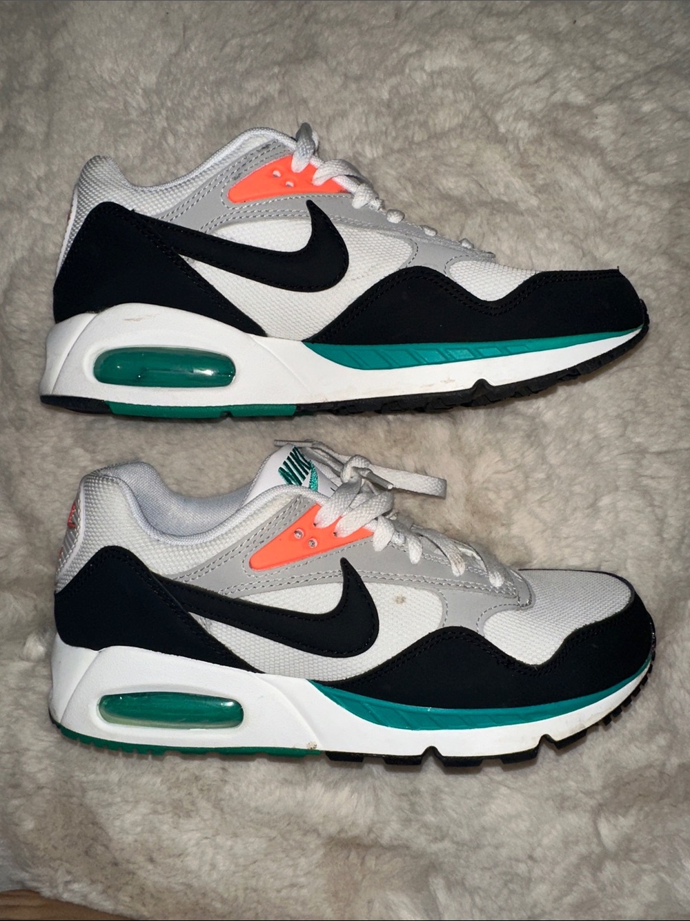 Nike Women’s Sneakers in White, Black, Teal & Coral